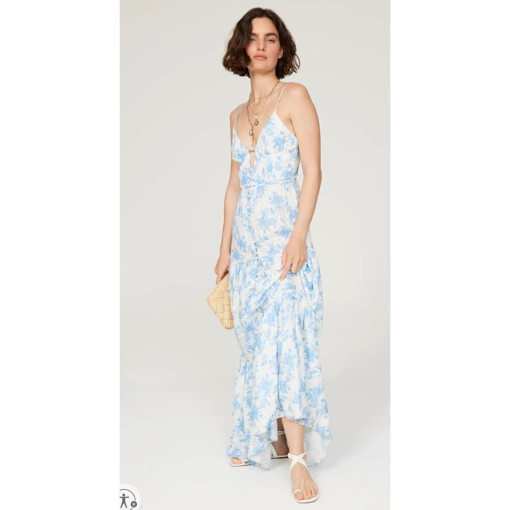 LoveShackFancy Garnita Floral Tiered Maxi Dress